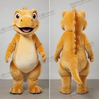 Immagine prodotto di Costume da mascotte MASTICOT dinosauro Iguanodonte con spalle larghe e colore smeraldo