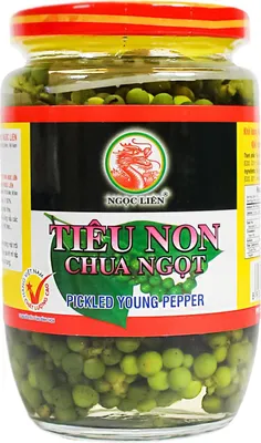 Produktbild von Ngoc Lien Grüner Pfeffer eingelegt  Chua Ngot 390g/125g ATG