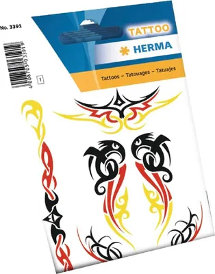 Produktbild von Herma Tattoos Deutschlandfahne Schwarz Rot Gold wasserfest 84 x 120 mm