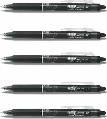 Produktbild von Pilot Frixion Clicker 0.7 Tintenroller schwarz - 5er-Set