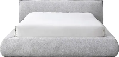 Produktbild von Bett mit Kommode 160 x 200 cm - Stoff - Hellgrau - MIRSIO