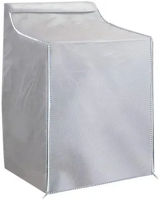 Productafbeelding van Draagbare hoes voor wasmachine en droger, zilverkleurig, stof- en waterdicht, geschikt voor de meeste wasmachines en drogers met bovenlader.