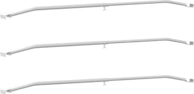 Immagine prodotto di vidaXL Supporto per teloni per rimorchi, 3 pezzi, argento, 102-155 cm, alluminio