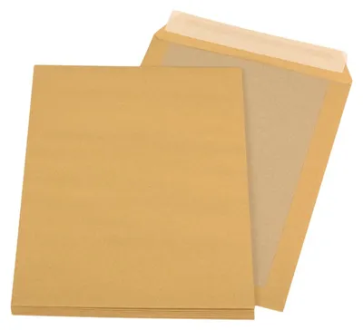 Produktbild von Papprückwandtaschen C5 braun 162 x 229 mm ohne Fenster 5 Stück