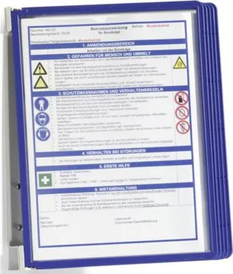 Produktbild von Sichttafelhalter Vario Wall 5 5 Sichttafeln dunkelblau Packung mit 5 Stück