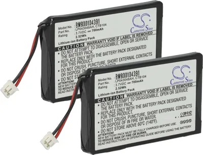 Produktbild von vhbw 2x Akku kompatibel mit Telstra THUB, CTB104 schnurlos Festnetz Telefon (700 mAh, 3,7 V, Li-Ion)