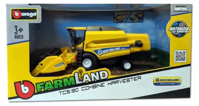 Image de Bburago 18-31721 - New Holland - Moissonneuse-batteuse TC5.90 pour céréales (jaune) Modèle réduit de moissonneuse-batteuse