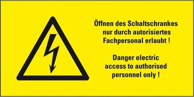 Produktbild von Dreifke® Aufkleber I Warn-Kombischild Öffnen des Schaltschrankes nur durch..,...