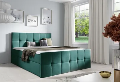 Obrázek produktu pro Manželská postel CHLOE - 200x200, zelená 2 + topper