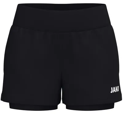 Image de Short Jako 2-en-1 pour femmes - noir, taille : 36