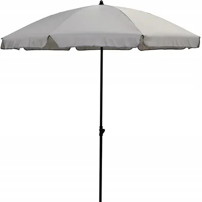 Produktbild von Gartenschirm 185 cm Hellgrau, UV-Schutz UPF 30+, neigbar & höhenverstellbar, mit Tasche