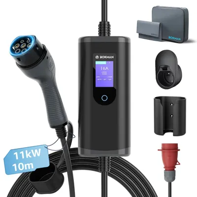 Obrázok produktu pre Mobilná nabíjacía stanica 11 kW, typ CEE 16A, trojfázová – nabíjací výkon: 10 metrov kábla