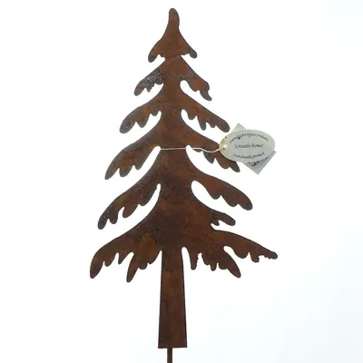 Produktbild von Weihnachtsdeko Rostiger Tannenbaum-Stecker 20 cm - Metall