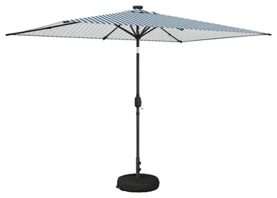 Zdjęcie produktu dla Parasol ogrodowy vidaXL z oświetleniem LED i podstawą, 200 x 300 cm