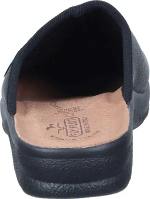 Produktbild von Fly Flot Herren Clog Schlupfschuh mit Stretchmaterial und Lederdecksohle 220080, Größe:43 EU, Farbe:Schwarz
