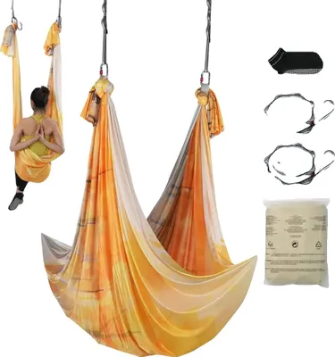 Immagine prodotto di Amaca da yoga aerea, resistente nylon da 100 g/m², capacità di carico di 1000 kg, uso versatile