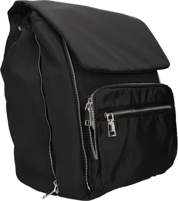 Produktbild von Rucksack mit Laptop-Fach, gepolsterten Schultergurten und Rücken, Schwarz, 31x42x14 cm