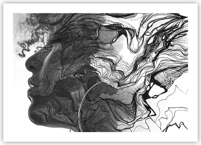 Produktbild von Poster - Poster ohne Rahmen - Frau Linie Kunst. - 70x50 cm - Wand Bild - Wanddeko - Wandbilder - Kunstposter - Wandposter - Bilder - Kunstdruck - Wanddekoration - Wandbild - P2XAA70x50-4687