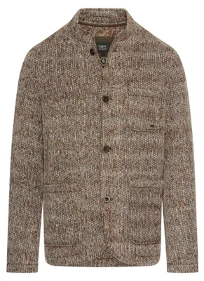 Immagine prodotto di Giacca da uomo camel active, color marrone scuro, con colletto alla coreana. Abbigliamento da uomo