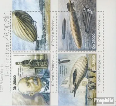 Produktbild von Briefmarken Sao Tome e Principe 2013 Mi 4976-4979 Kleinbogen (kompl. Ausgabe) postfrisch Ferdinand von Zeppelin