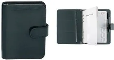 Produktbild von Bind Systemplaner A5 Kunstleder sw ohne Kalender, mit Druckknopf