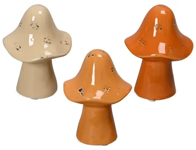 Produktbild von Herbstfiguren Pilze Set, in  Ø 7 x 10 cm, in Orange