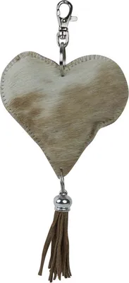 Imagen del producto de Llavero de Mars & More, forma de corazón, color marrón, 10 cm