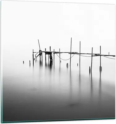 Produktbild von Bilder auf glas - Meer Brücke Wasser - 60x60cm - Glasbilder - Wandbilder - Kunstdruck - zum Aufhängen bereit - Wanddekoration aus Glas - Glas Bilder - Wandbild auf Glas - Einteilig - GAC60x60-3727