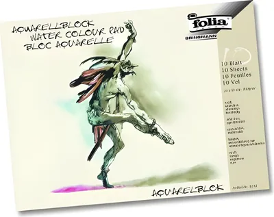 Produktbild von Aquarellblock 24x32cm FOLIA 8332 10Bg/200g