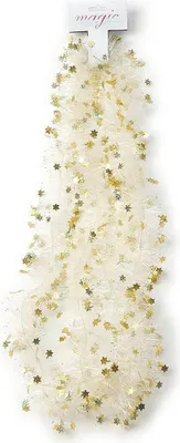 Produktbild von Sternchengirlande 10 cm breit transparent-gold