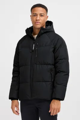 Produktbild von Blend BHMkars Herren Steppjacke Winterjacke Jacke mit Kapuze hohem Kragen Brusttasche Reißverschlusstaschen Label-Details Regular fit