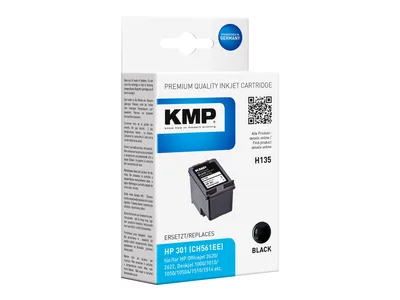 Image de KMP 1719,4801 KMP H135 Tintenpatrone schwarz kompatibel mit HP CH 561 EE