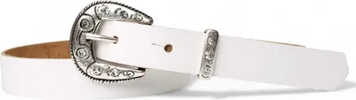 Produktbild von FRONHOFER Kindergürtel mit Straßschnalle und Schlaufe, echtes Leder, 2 cm breit