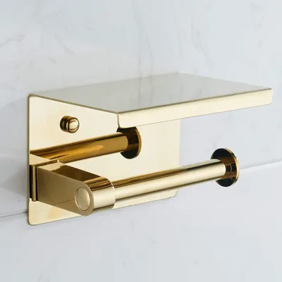 Immagine prodotto di Porta carta igienica BGL in acciaio inox (oro) 2in1