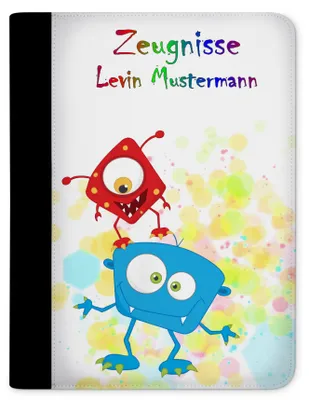 Produktbild von Zeugnismappe, Dokumentenmappe, Ordner A4, Monster Farbkleks