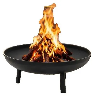 Produktbild von Feuerstelle für den Außenbereich, aus robustem Stahl, tragbares Design, Schwarz