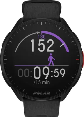 Produktbild von Polar Pacer - Smartwatch - Night Black - intelligente Uhr mit Band - Night Black - Bandgröße: S/L - Anzeige 3 cm (1.2")