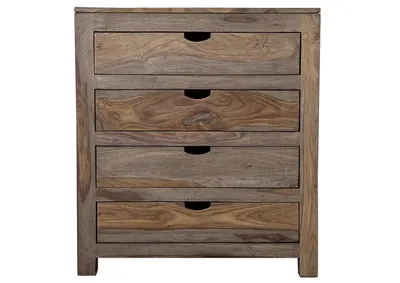 Image de MASSIVMOEBEL24 | Commode 85x42 Palissandre huilé Gris taupe NATURE GREY #85