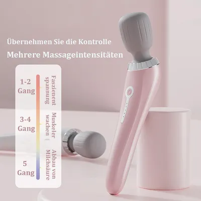 Immagine prodotto di ZELURXX Mini massaggiatore per schiena, collo e spalle, massaggiatore portatile, per donna, rosa