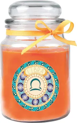 Obrázok produktu pre HS Candle "Zverokruh" vonná sviečka v nádobe na cukrovinky ( Váhy ) - na výber z mnohých motívov, 500 g - doba horenia až 110 hodín - Váhy