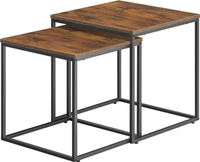 Obrázek produktu pro Konferenční stolek Square 2 kusy Rustic Brown