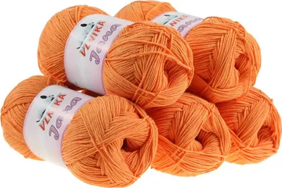 5 x 100g Strickgarn Jana orange