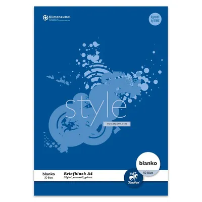 Obrázek produktu pro Staufen® style 608742000 Letter blok - A4, 50 listů, 70 g/m2, prázdný