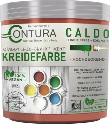 Produktbild von Contura BeGreen 250ml. Kreidefarbe Shabby Chic Möbellack - 16 Indien Rot