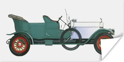 Produktbild von MuchoWow® Poster Rolls-Royce Illustration 120x60 cm - Bild