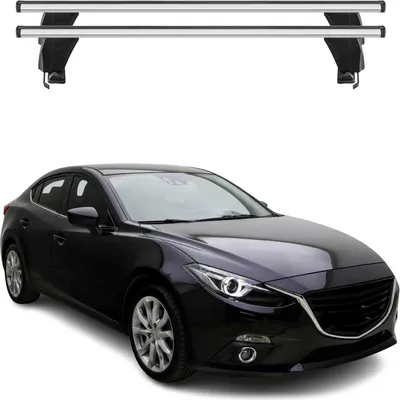 Image de Menabo Barres de toit Transversales pour Mazda 3 2013-2018 Alu Gris ABE 2x