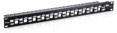 Obrázek produktu pro Equip 19" Patchpanel 24x Keystone Cat6a FTP 1HE schwarz