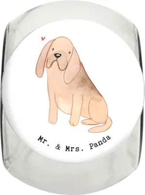 Produktbild von Mr. & Mrs. Panda Dose Bloodhound Lebensretter L 870ml - Weiß - Geschenk, schraubglas, glasbehälter, aufbewahrungsglas, Vorratsbehälter, Keksdose, Bluthund
