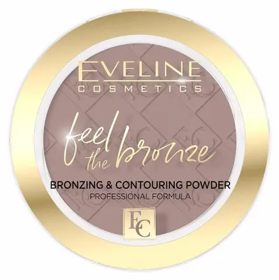 Zdjęcie produktu dla Eveline Cosmetics Feel The Bronze – bronzer, długotrwały efekt, matujący efekt – Karton 36 szt.