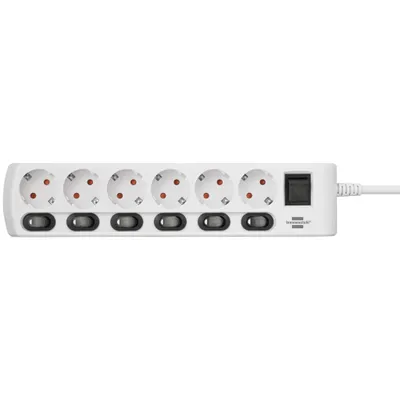 Image de Brennenstuhl Multiprise 6x 2m avec interrupteur